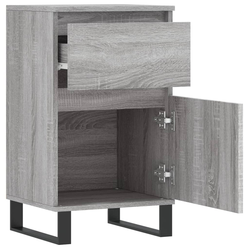 Servante, 2 buc., gri sonoma, 40x35x70 cm, lemn prelucrat