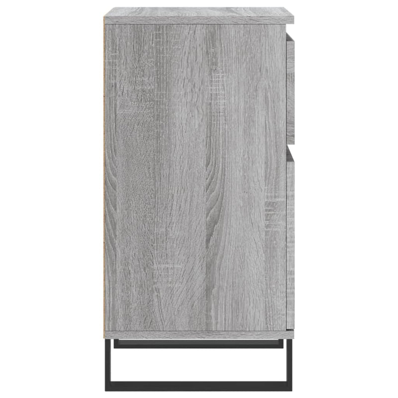 Servante, 2 buc., gri sonoma, 40x35x70 cm, lemn prelucrat