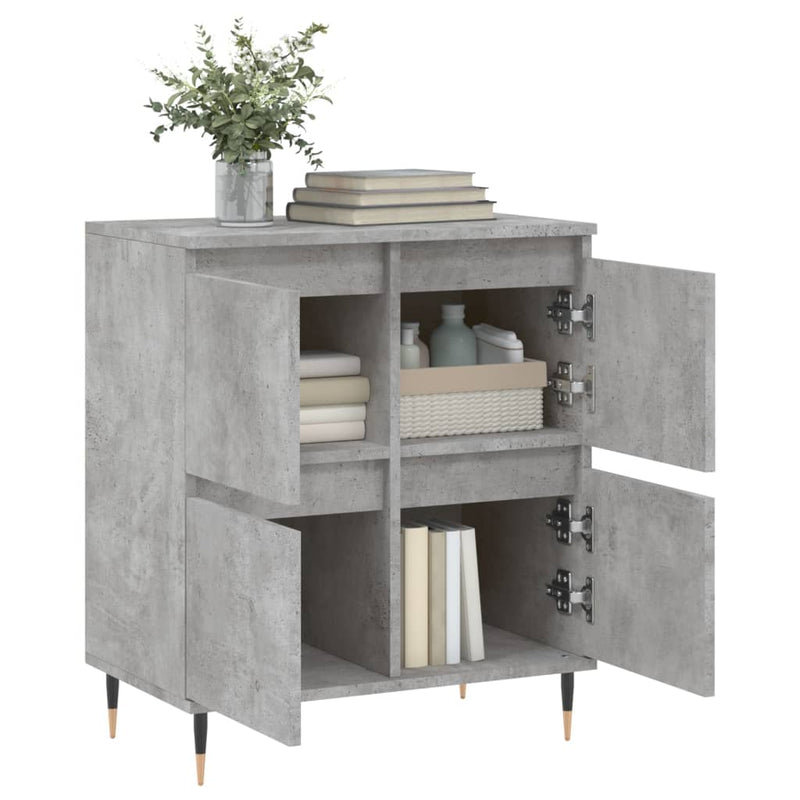 Servantă, gri beton, 60x35x70 cm, lemn prelucrat