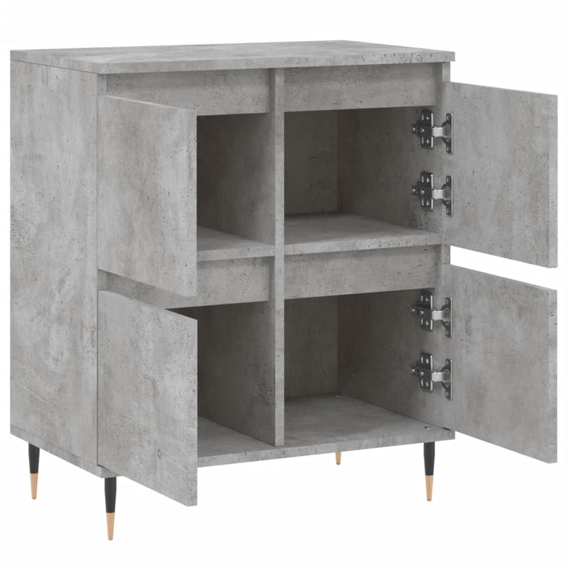 Servantă, gri beton, 60x35x70 cm, lemn prelucrat