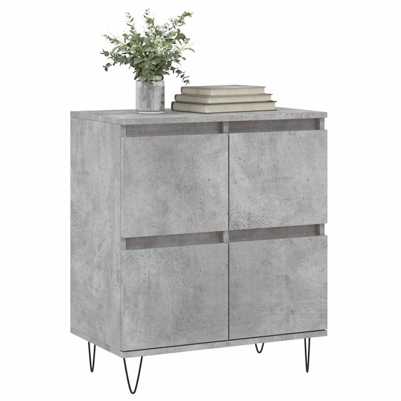 Servantă, gri beton, 60x35x70 cm, lemn prelucrat