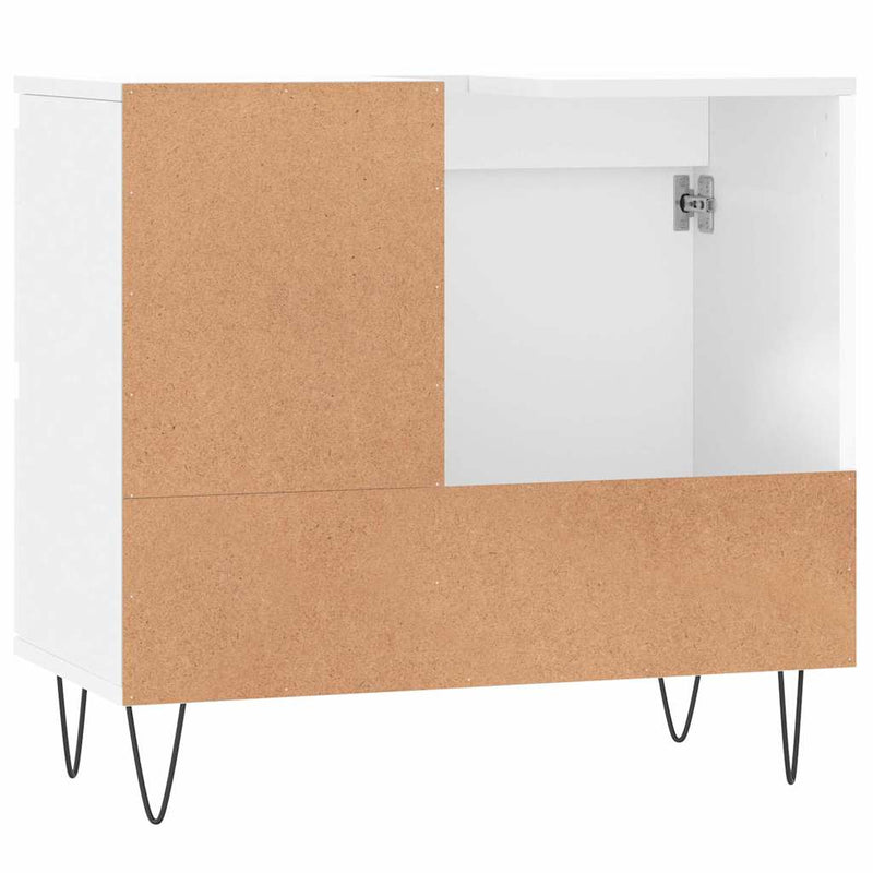 Dulap de baie, alb, 65x33x60 cm, lemn prelucrat