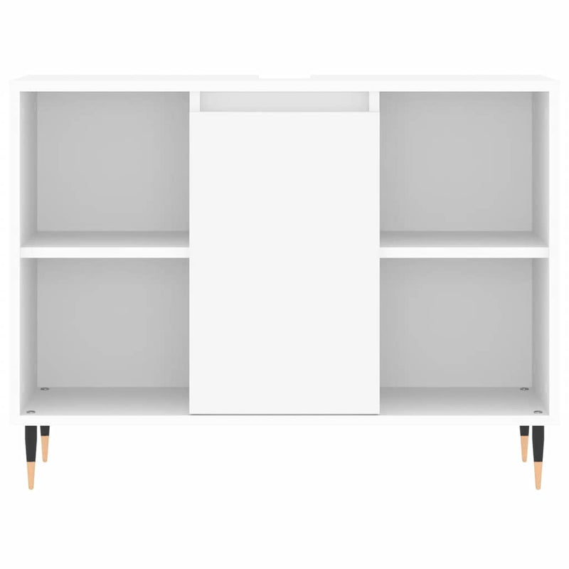 Dulap pentru baie, alb, 80x33x60 cm, lemn compozit