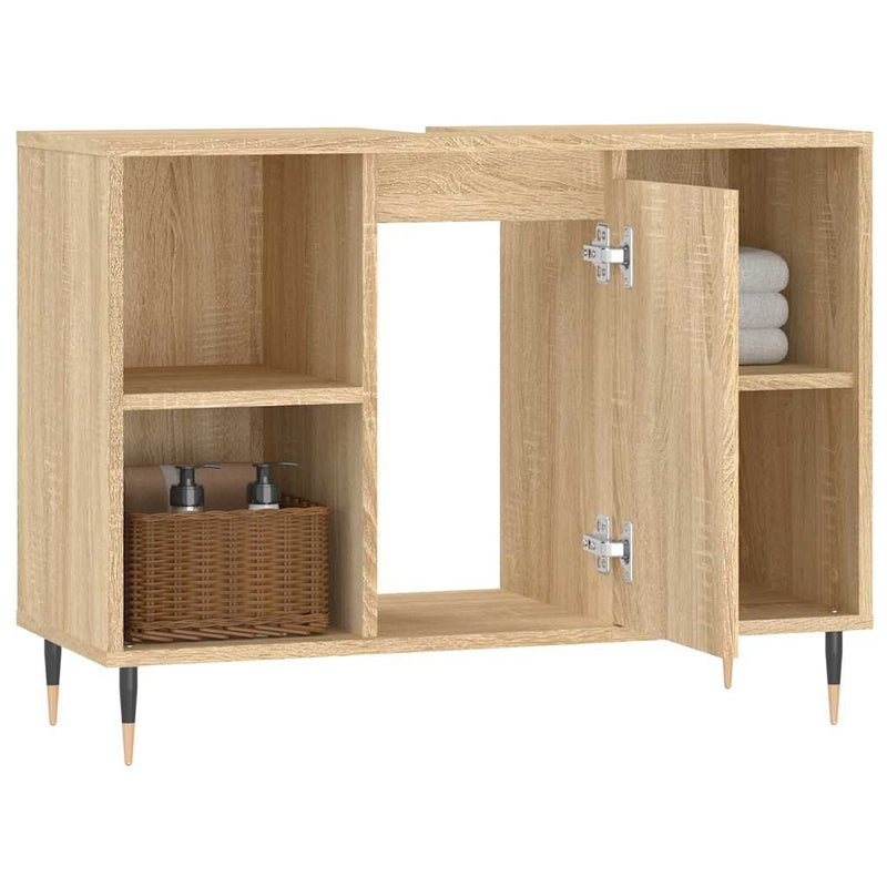 Dulap pentru baie, stejar sonoma, 80x33x60 cm, lemn compozit