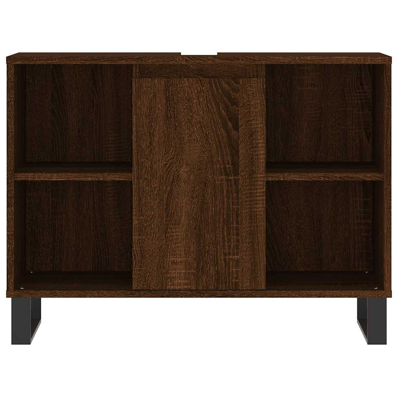 Dulap pentru baie, stejar maro, 80x33x60 cm, lemn compozit