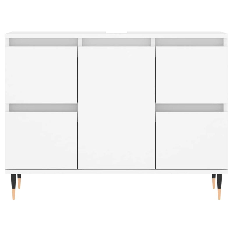Dulap pentru baie, alb, 80x33x60 cm, lemn compozit