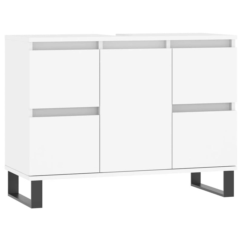 Dulap pentru baie, alb, 80x33x60 cm, lemn compozit
