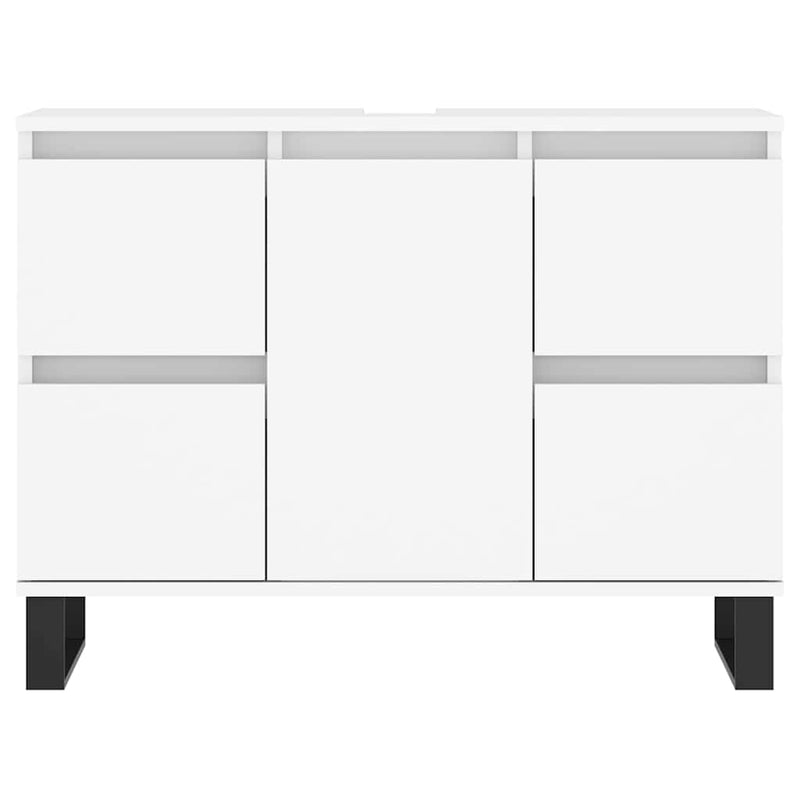 Dulap pentru baie, alb, 80x33x60 cm, lemn compozit