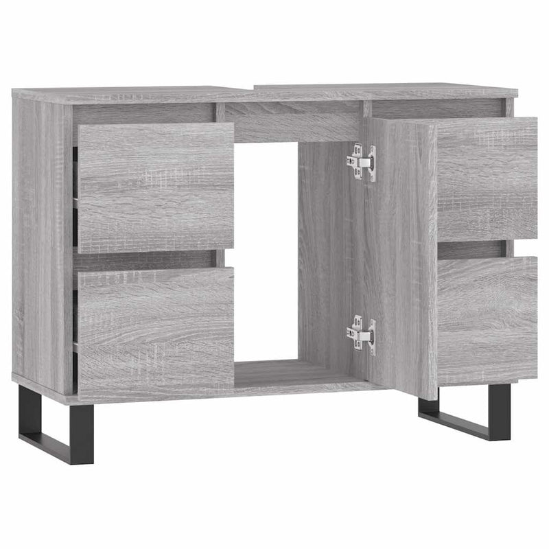 Dulap pentru baie, gri sonoma, 80x33x60 cm, lemn compozit