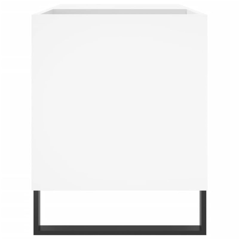Dulap de discuri, alb, 85x38x48 cm, lemn prelucrat