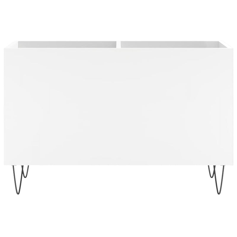 Dulap de discuri, alb, 74,5x38x48 cm, lemn prelucrat