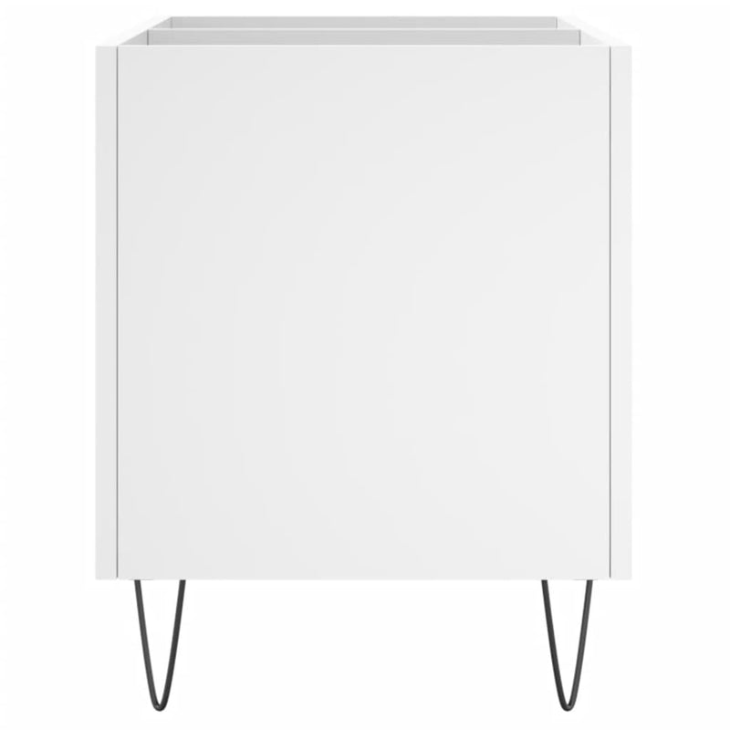 Dulap de discuri, alb, 74,5x38x48 cm, lemn prelucrat