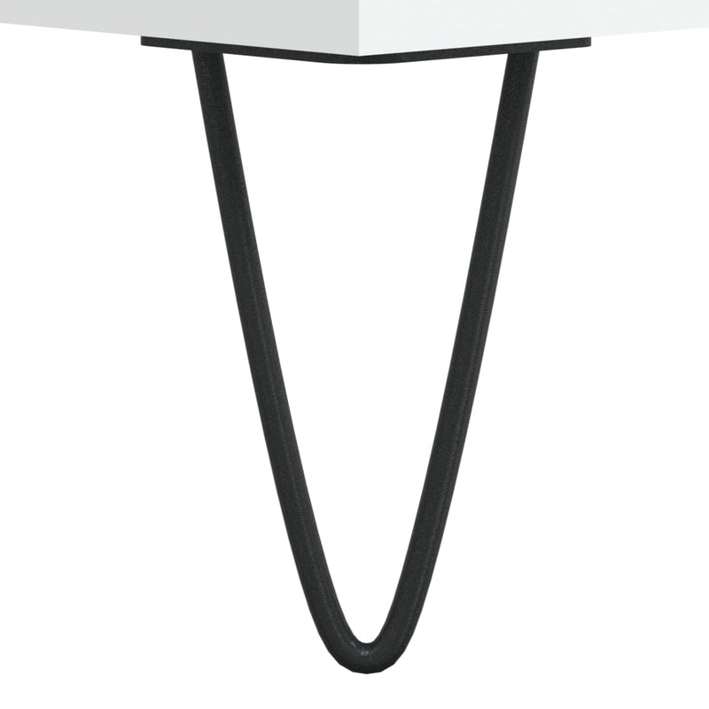 Dulap de discuri, alb, 74,5x38x48 cm, lemn prelucrat