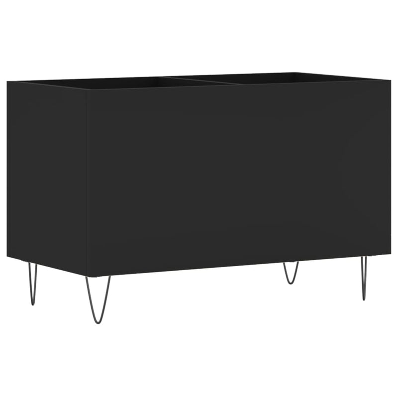 Dulap pentru discuri, negru, 74,5x38x48 cm, lemn prelucrat
