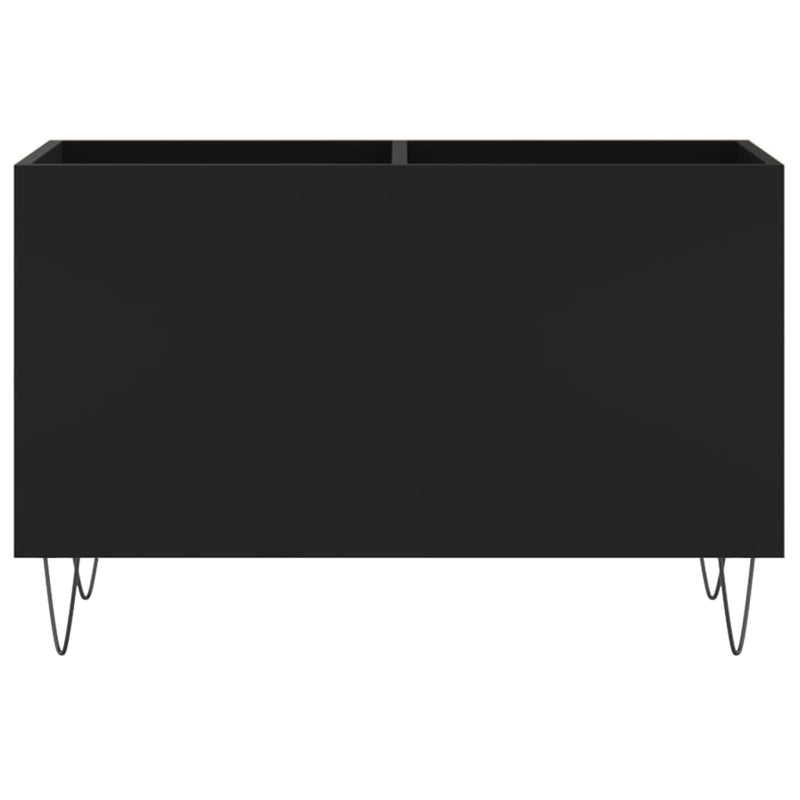 Dulap pentru discuri, negru, 74,5x38x48 cm, lemn prelucrat