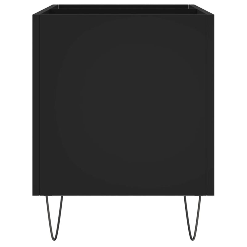 Dulap pentru discuri, negru, 74,5x38x48 cm, lemn prelucrat