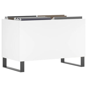 Dulap de discuri, alb, 74,5x38x48 cm, lemn prelucrat
