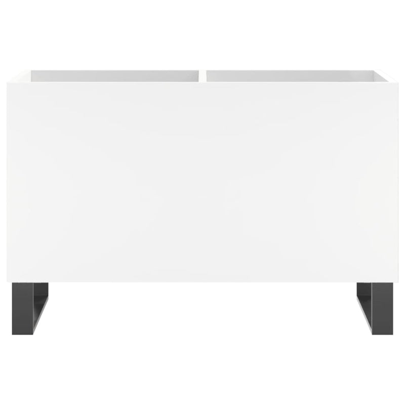 Dulap de discuri, alb, 74,5x38x48 cm, lemn prelucrat