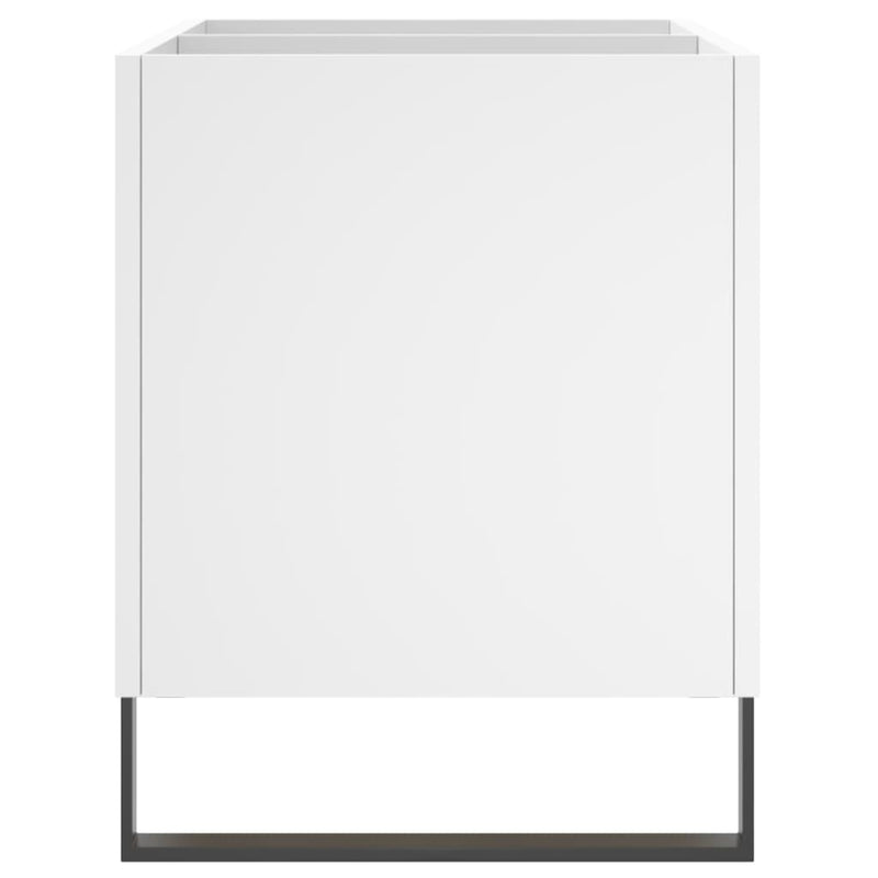 Dulap de discuri, alb, 74,5x38x48 cm, lemn prelucrat