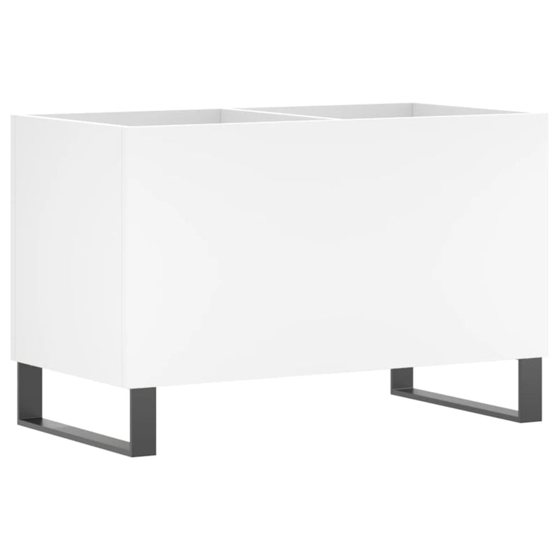 Dulap de discuri, alb, 74,5x38x48 cm, lemn prelucrat