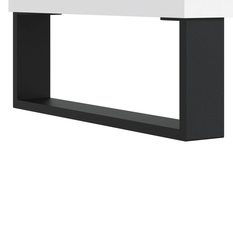 Dulap de discuri, alb, 74,5x38x48 cm, lemn prelucrat
