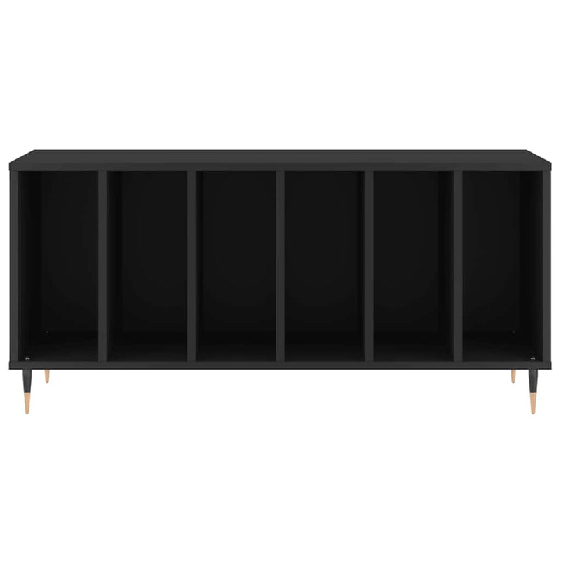 Comodă discuri, negru, 100x38x48 cm, lemn prelucrat
