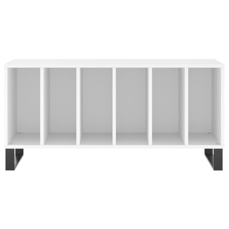 Comodă discuri, alb, 100x38x48 cm, lemn prelucrat