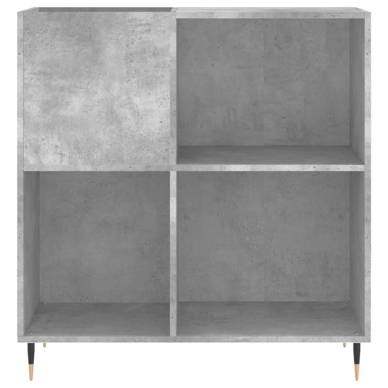 Dulap pentru discuri gri beton 84,5x38x89 cm lemn compozit