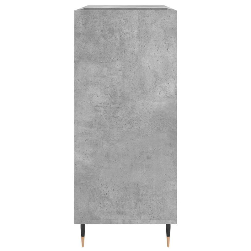 Dulap pentru discuri gri beton 84,5x38x89 cm lemn compozit