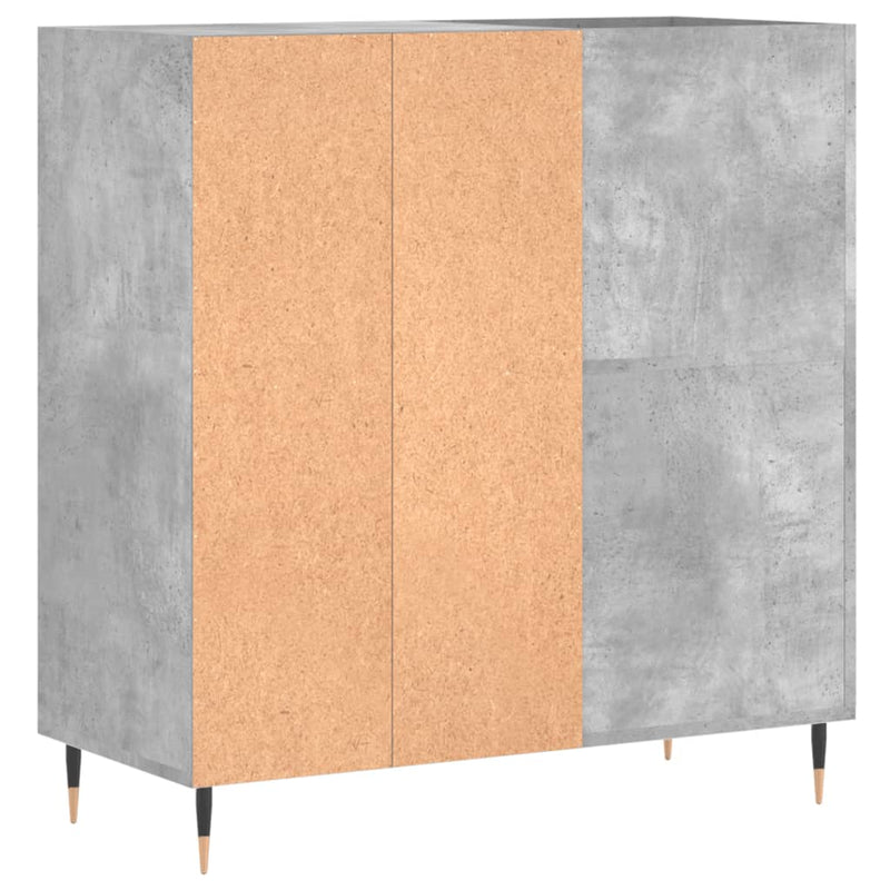 Dulap pentru discuri gri beton 84,5x38x89 cm lemn compozit