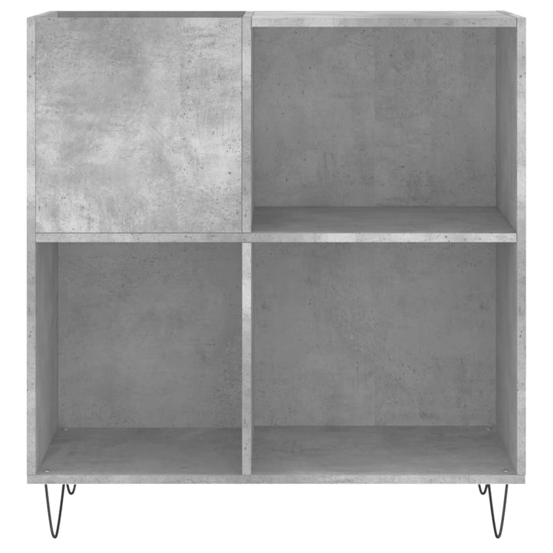 Dulap pentru discuri gri beton 84,5x38x89 cm lemn compozit