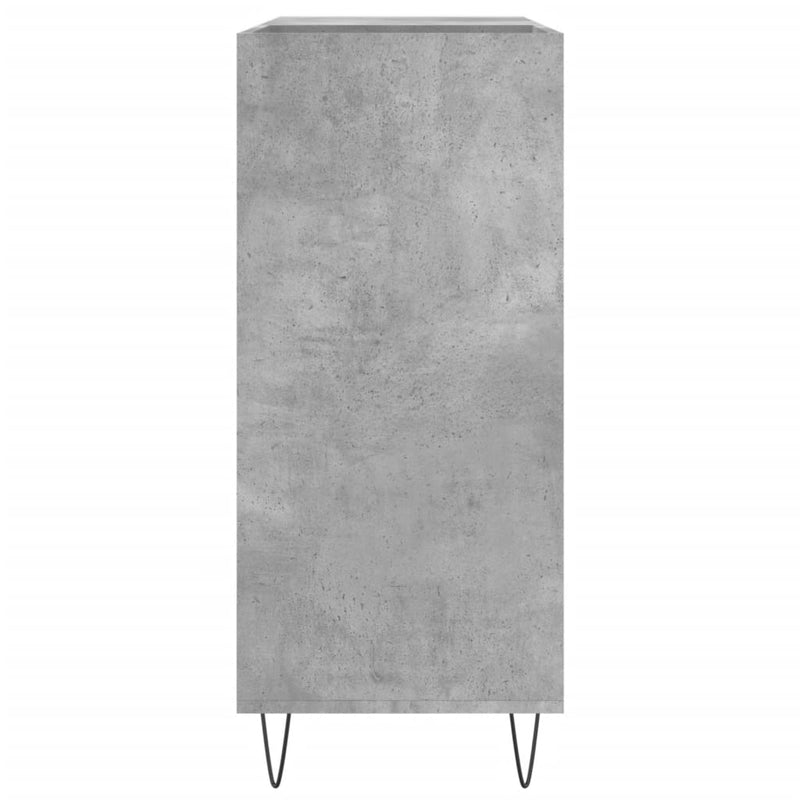 Dulap pentru discuri gri beton 84,5x38x89 cm lemn compozit