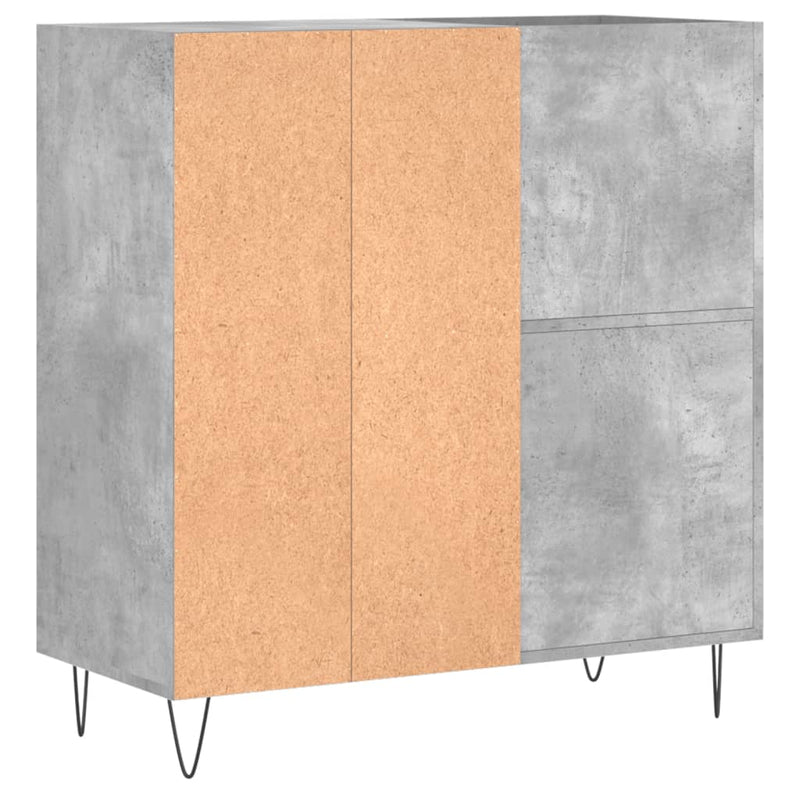 Dulap pentru discuri gri beton 84,5x38x89 cm lemn compozit