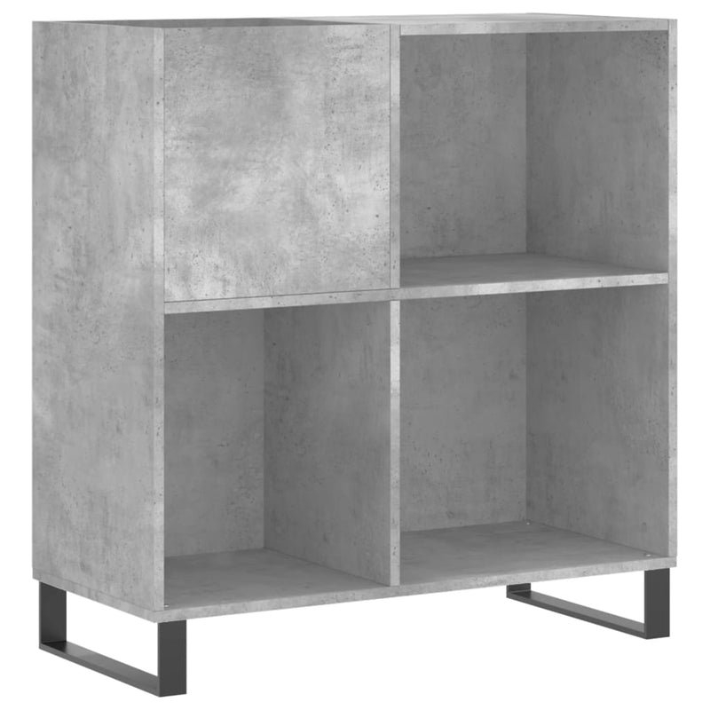 Dulap pentru discuri gri beton 84,5x38x89 cm lemn compozit