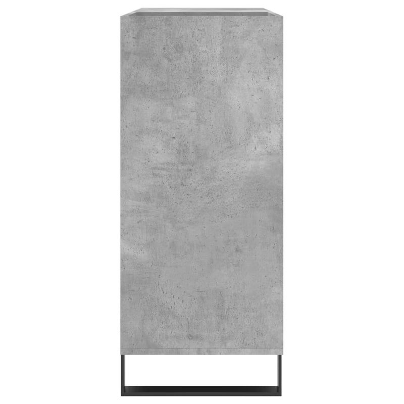 Dulap pentru discuri gri beton 84,5x38x89 cm lemn compozit