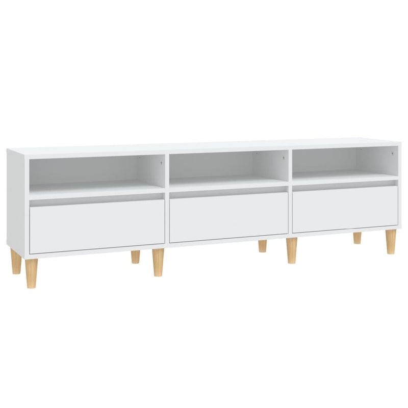Comodă TV, alb, 150x30x44,5 cm, lemn prelucrat