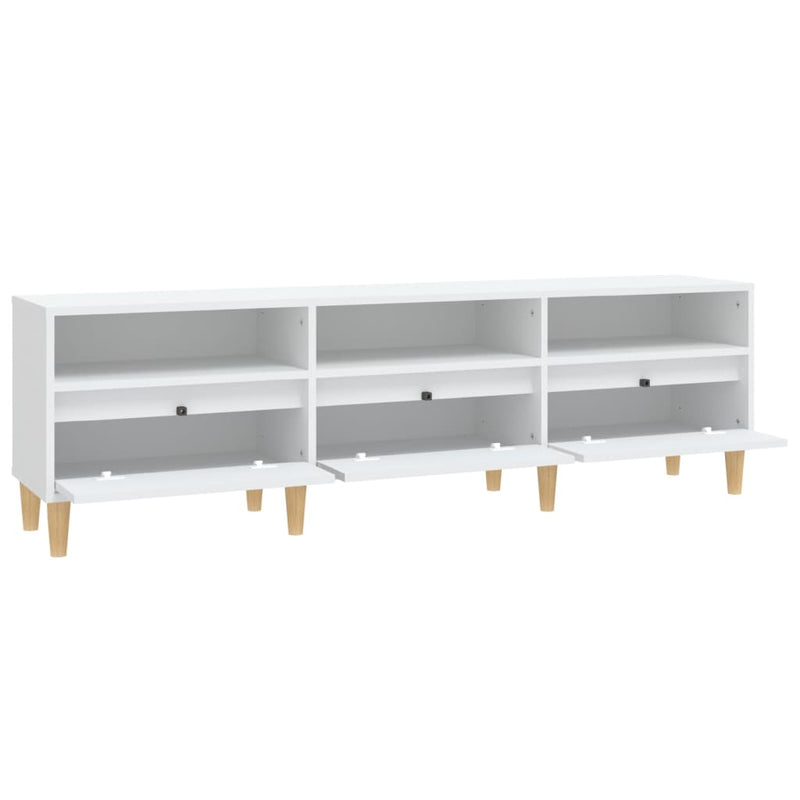 Comodă TV, alb, 150x30x44,5 cm, lemn prelucrat