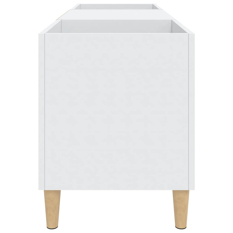 Dulap pentru discuri, alb, 121x38x48 cm, lemn stratificat