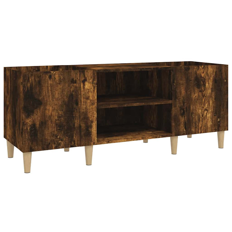Dulap pentru discuri stejar afumat 121x38x48 cm, lemn prelucrat