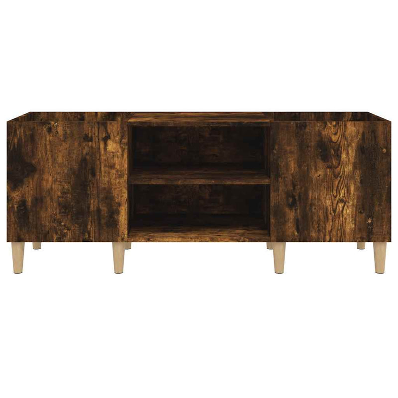 Dulap pentru discuri stejar afumat 121x38x48 cm, lemn prelucrat