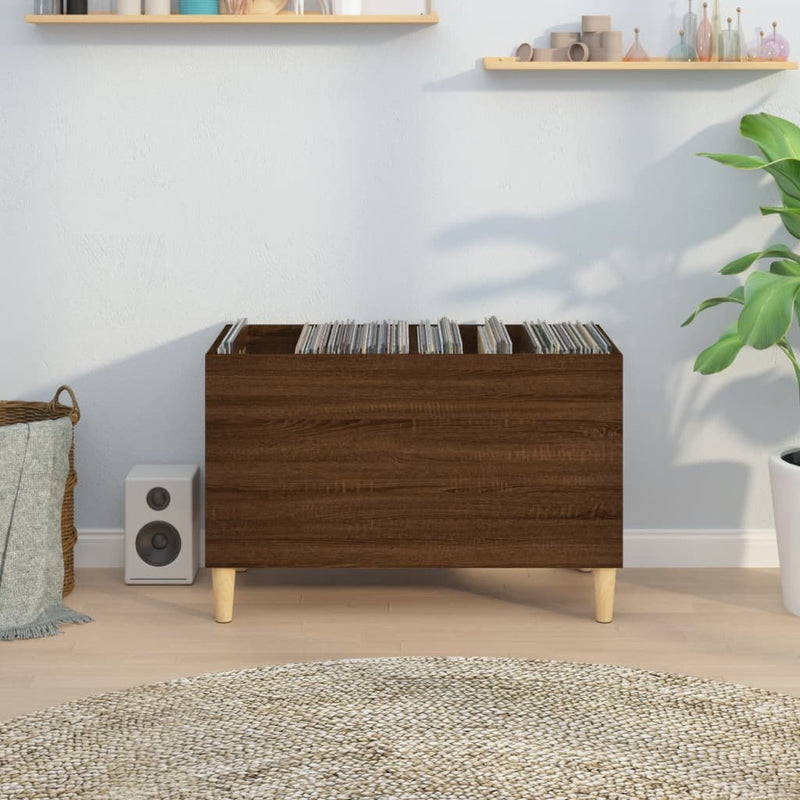 Dulap pentru discuri stejar maro 74,5x38x48 cm lemn prelucrat