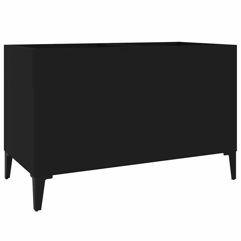 Dulap pentru discuri, negru, 74,5x38x48 cm, lemn prelucrat