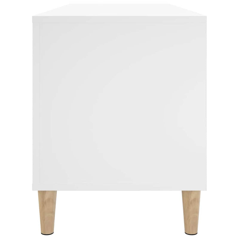 Comodă discuri, alb, 100x38x48 cm, lemn prelucrat
