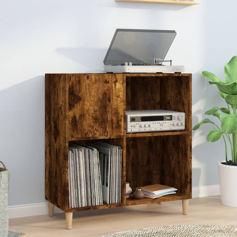 Dulap pentru discuri stejar fumuriu 84,5x38x89 cm lemn compozit