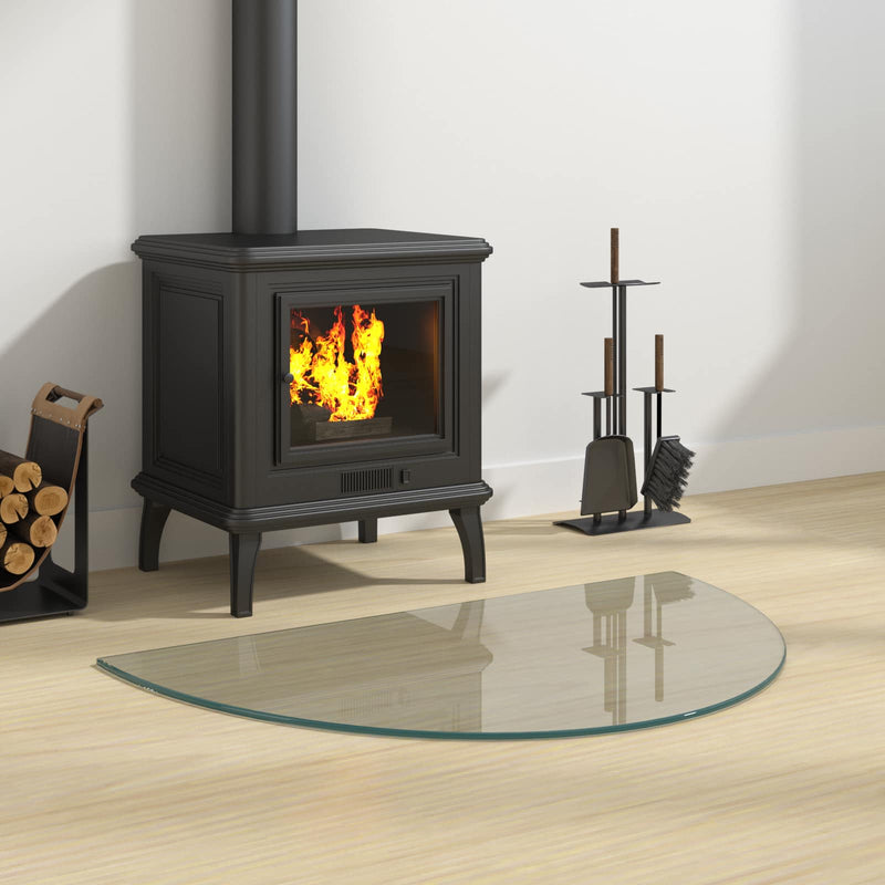 Placă de sticlă pentru semineu Transparent 800 x 500 mm Sticlă