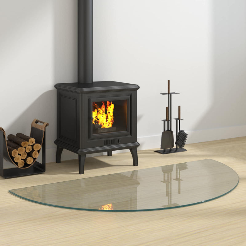 Placă de sticlă pentru semineu Transparent 1200 x 600 mm Sticlă