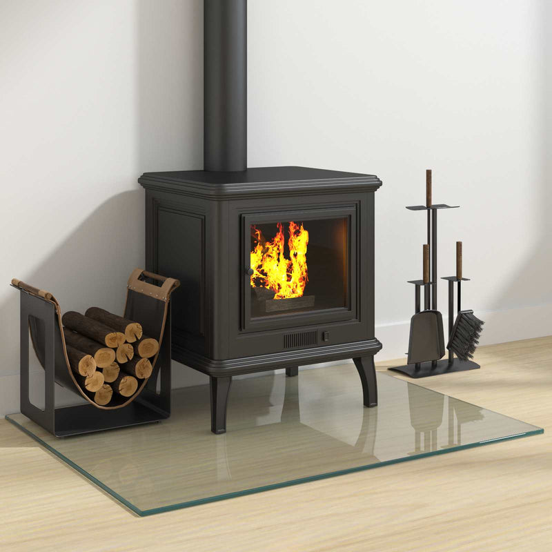 Placă de sticlă pentru semineu Transparent 80 x 60 cm Sticlă