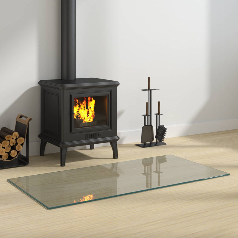 Placă de sticlă pentru semineu Transparent 100 x 50 cm Sticlă