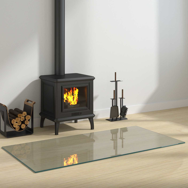 Placă de sticlă pentru semineu Transparent 120 x 60 cm Sticlă