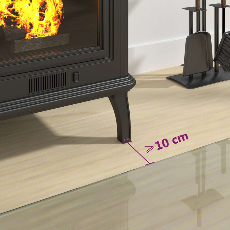 Placă de sticlă pentru semineu Transparent 100 x 50 cm Sticlă